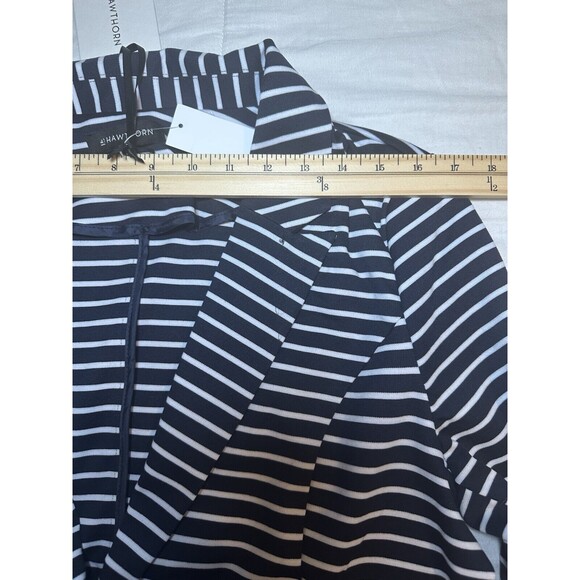41Hawthorn Blue White Striped Single‎ Button Blazer Jacket Women's LARGE NWT - Picture 10 of 11